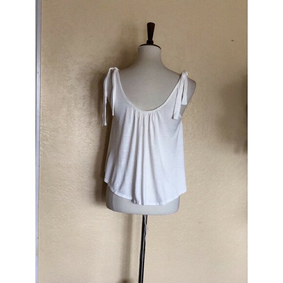 Nasty Gal Emory Park Women's White Tie Shoulder Tank Top Size S NWOT - Picture 6 of 11